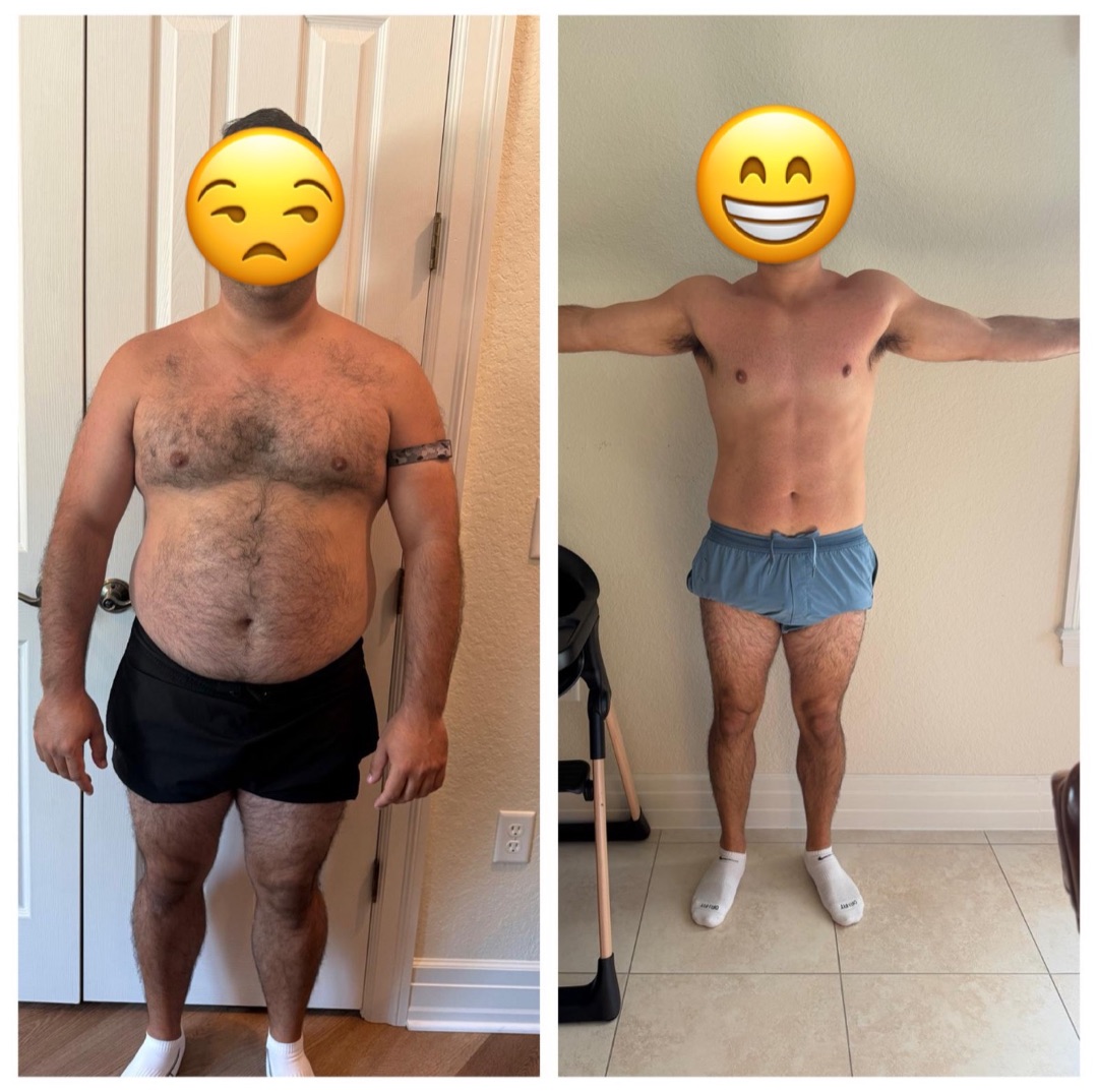 John, before and after